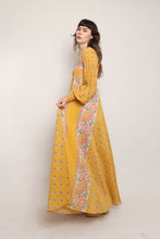 70s Smocked Floral Maxi Dress
