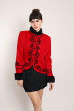 90s Velvet Soutache Jacket