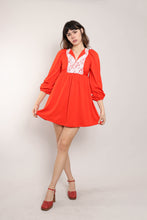 70s Red Babydoll Dress