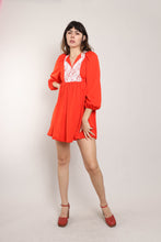 70s Red Babydoll Dress