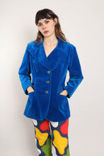 60s Blue Velvet Blazer