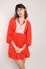 70s Red Babydoll Dress