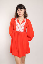70s Red Babydoll Dress