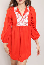 70s Red Babydoll Dress