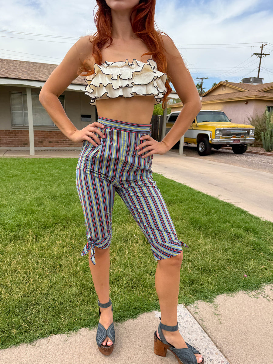 50s Striped Capri Pants – Luxie Vintage