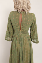 40s Embroidered Chiffon Dress