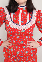 70s Calico Victorian Dress