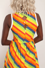 70s Rainbow Striped Dress