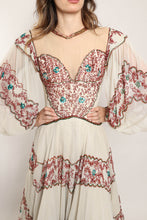 40s Beaded Chiffon Gown