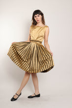 50s Golden Silk Dress