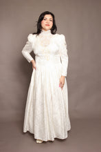 80s Edwardian Wedding Dress