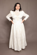 80s Edwardian Wedding Dress