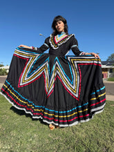 90s Colorful Ribbon Trim Dress
