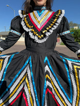 90s Colorful Ribbon Trim Dress
