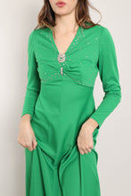 70s Rhinestone Maxi Dress
