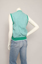 90s Green Striped Vest