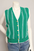 90s Green Striped Vest