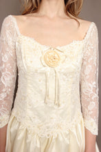 80s Rosette Wedding Mini Dress