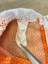 70s Orange Prairie Dress