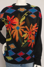 90s Floral Abstract Sweater