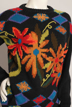 90s Floral Abstract Sweater