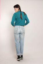 80s Teal Pocket Sweater