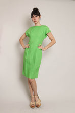 90s Green Linen Dress