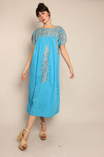 90s Blue Oaxacan Dress