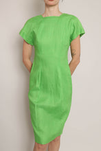 90s Green Linen Dress