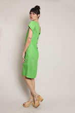 90s Green Linen Dress