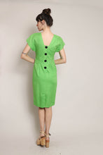 90s Green Linen Dress