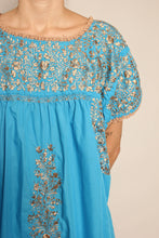 90s Blue Oaxacan Dress