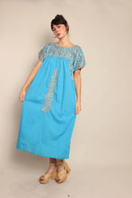 90s Blue Oaxacan Dress