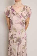 00s Silk Floral Dress