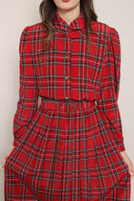 80s Tartan Plaid Dress