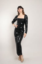 80s Sequined Open Back Dress