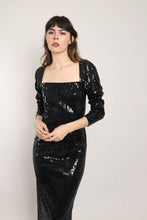 80s Sequined Open Back Dress