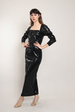 80s Sequined Open Back Dress
