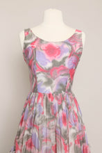 50s Abstract Ruffle Dress