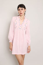 70s Embroidered Gauze Dress