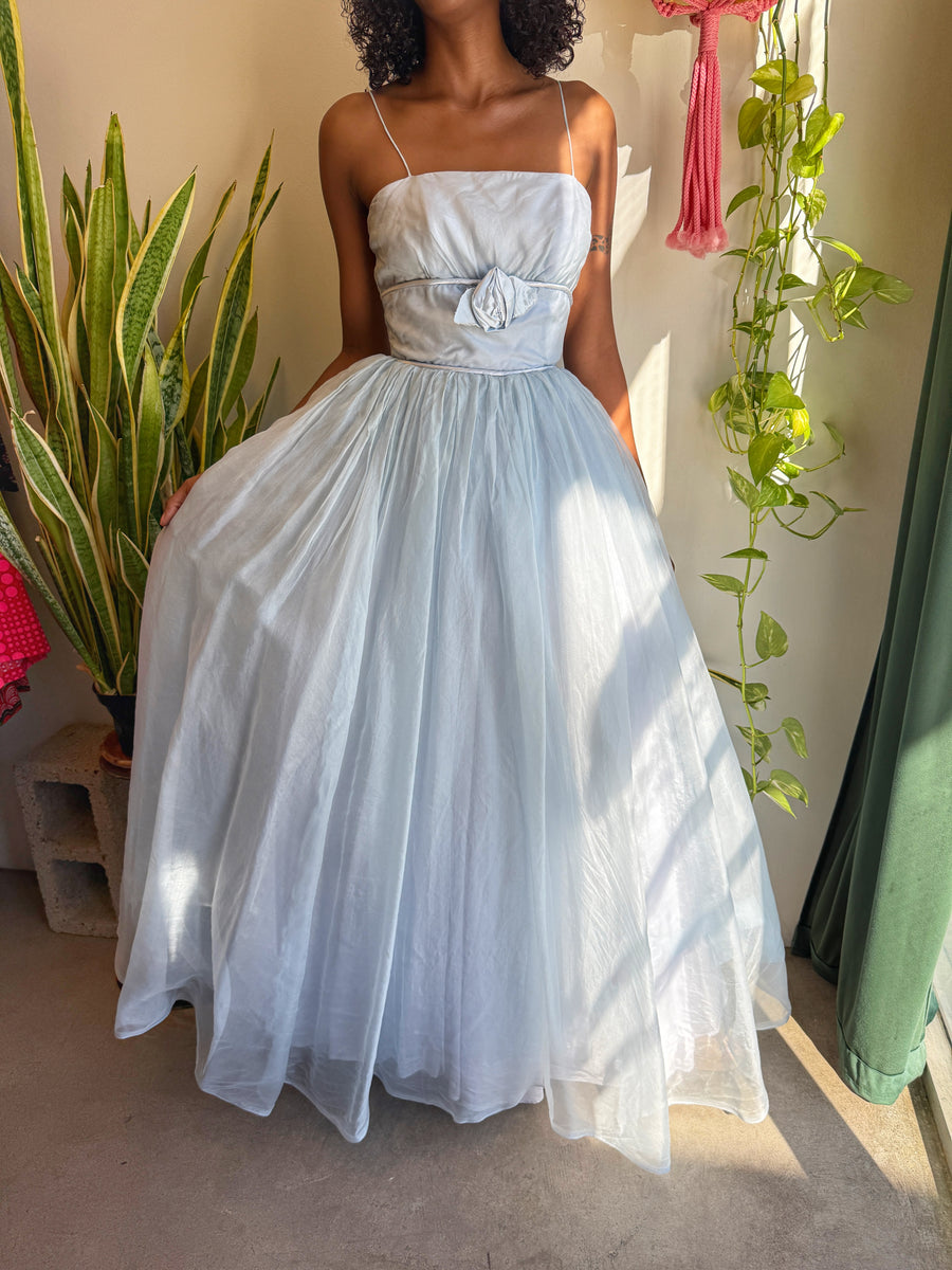 powder blue vintage dress 50s Cupcake Sub-Category:MIDI DRESSES Size:6 Neck Length Baby Shower Outfits |