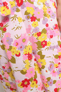70s Mod Floral Maxi Dress