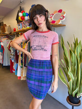 90s Purple Plaid Skirt