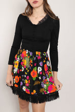 60s Floral Fringe Dress