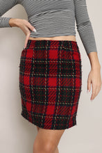 80s Plaid Pencil Skirt
