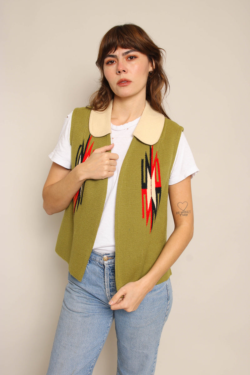 【送料無料・ORTEGA'S】CHIMAYO VEST SIZE 36 好配色 ORTEGA'S CHIMAYO vest (36.イエロー) | NewDeal