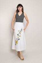 70s Floral Appliqué Dress