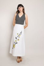 70s Floral Appliqué Dress
