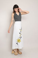 70s Floral Appliqué Dress
