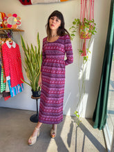 70s Abstract Mod Maxi Dress